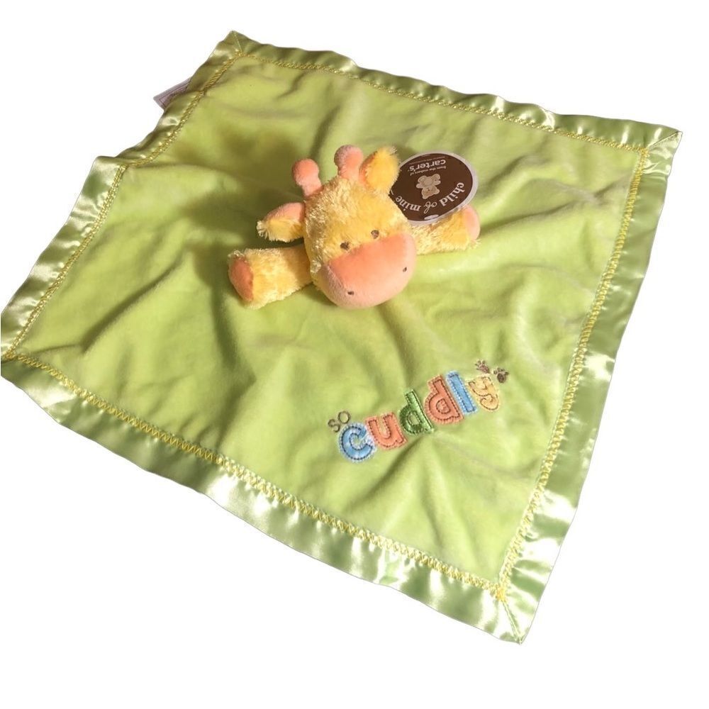 Child of Mine Lovey Blankie Plush Security Blanket Baby Hippo 15 x 15 Green NWT